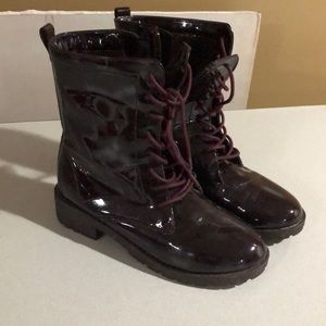 Burgundy/Purple lace up Boots